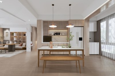 现代家居餐厅3D模型下载